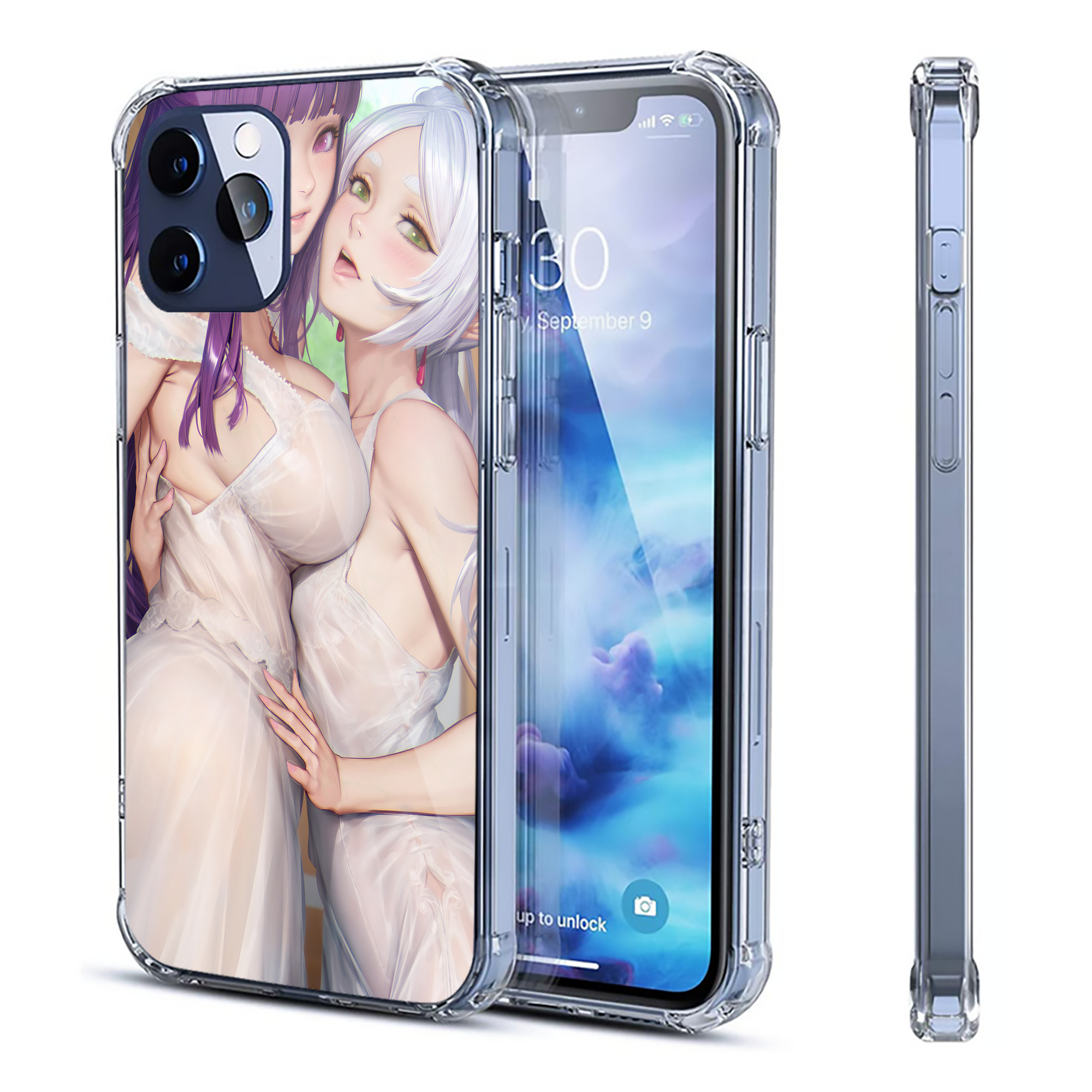 （画像用） 葬送のフリーレン Frieren 【iPhone 12シリーズ対応】透明スマホケース（クリアソフトケース）